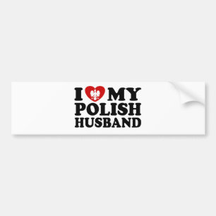Adesivo Para Carro Eu amo meu marido polonês