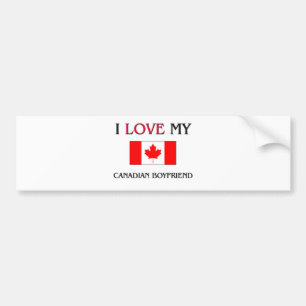 Adesivo Para Carro Eu amo meu namorado canadense