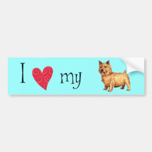 Adesivo Para Carro Eu amo meu Norwich Terrier
