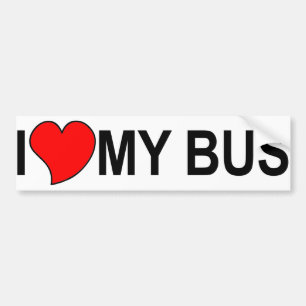 Adesivo Para Carro Eu amo meu ônibus