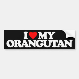 ADESIVO PARA CARRO EU AMO MEU ORANGOTANGO