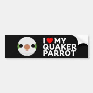 Adesivo Para Carro EU AMO MEU PAPAGAIO QUAKER – normal