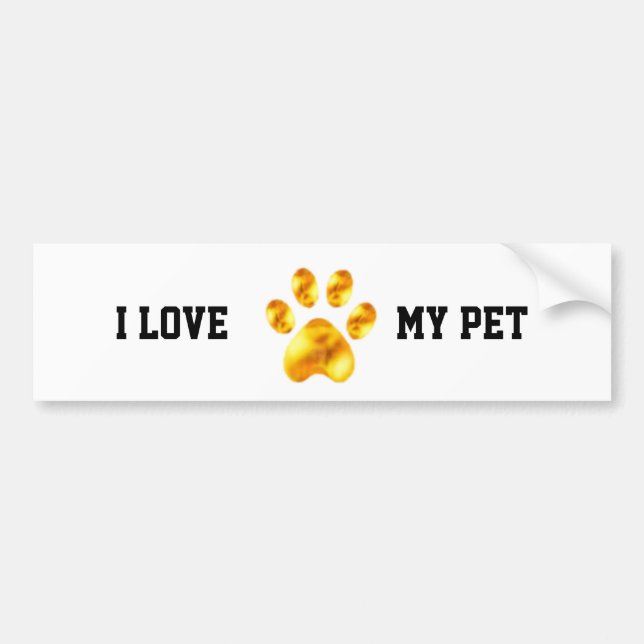 ADESIVO PARA CARRO EU AMO MEU PET (Frente)