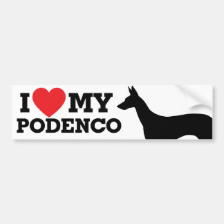 Adesivo Para Carro Eu amo meu Podenco
