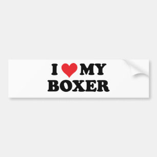 Adesivo Para Carro Eu amo meu pugilista
