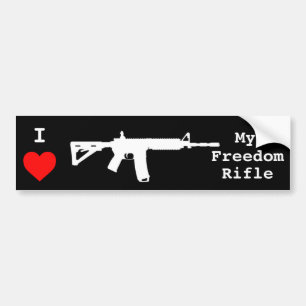 Adesivo Para Carro Eu amo meu rifle da liberdade
