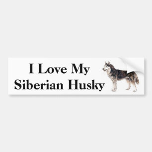 Adesivo Para Carro Eu amo meu rouco Siberian