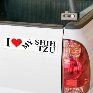 Adesivo Para Carro Eu amo meu Shih Tzu