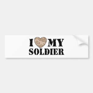 Adesivo Para Carro Eu amo meu soldado