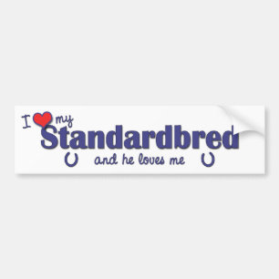 Adesivo Para Carro Eu amo meu Standardbred (o cavalo masculino)