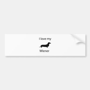 Adesivo Para Carro Eu amo meu wiener
