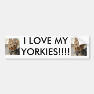 ADESIVO PARA CARRO EU AMO MEU YORKIES!!!!
