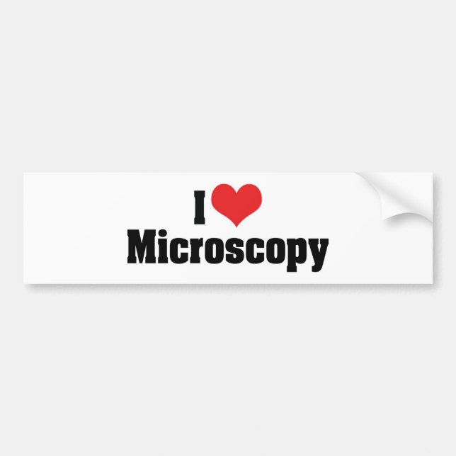 Adesivo Para Carro Eu Amo Microscopia do Coração (Frente)