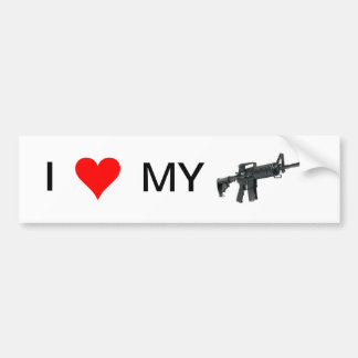 Adesivo Para Carro Eu amo minha arma (AR-15)