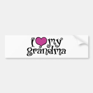 Adesivo Para Carro Eu Amo Minha Avó
