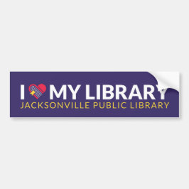Adesivo Para Carro Eu Amo Minha Biblioteca