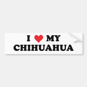 Adesivo Para Carro Eu amo minha chihuahua