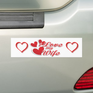 Adesivo Para Carro Eu Amo Minha Esposa Corações Dias de os namorado