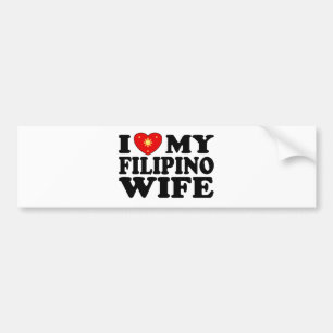 Adesivo Para Carro Eu Amo Minha Esposa Filipina