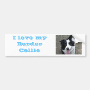 Adesivo Para Carro Eu amo minha etiqueta de border collie Bumber