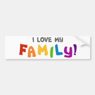 Adesivo Para Carro Eu amo minha família