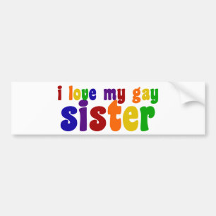 Adesivo Para Carro Eu Amo Minha Gay Irmã