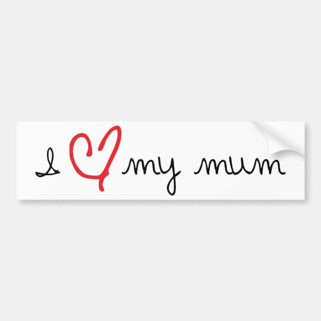ADESIVO PARA CARRO EU AMO MINHA MÃE (Frente)