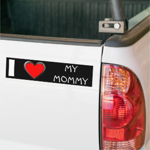 ADESIVO PARA CARRO EU AMO MINHA MAMÃE "ARTE CARDÍACA"