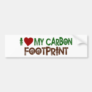 Adesivo Para Carro Eu amo minha pegada do carbono