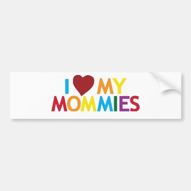 Adesivo Para Carro Eu amo minhas mamãs (Frente)