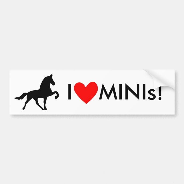 Adesivo Para Carro Eu amo MINIs! (Frente)