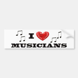ADESIVO PARA CARRO EU AMO MÚSICOS
