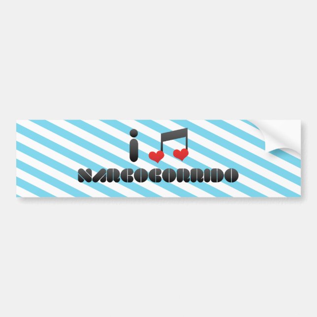 Adesivo Para Carro Eu amo Narcocorrido (Frente)