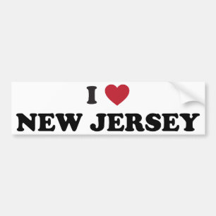 Adesivo Para Carro Eu amo New-jersey