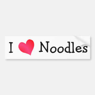 Adesivo Para Carro Eu Amo Noodles