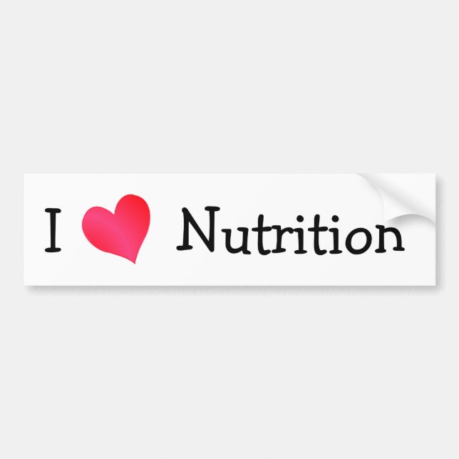 Adesivo Para Carro Eu Amo Nutrição (Frente)