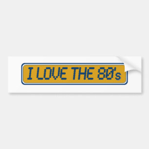 Adesivo Para Carro Eu amo o anos 80