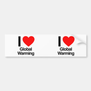 Adesivo Para Carro eu amo o aquecimento global