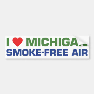 Adesivo Para Carro Eu amo o ar sem fumo de Michigan