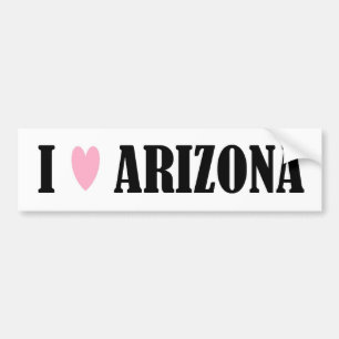 ADESIVO PARA CARRO EU AMO O AUTOCOLANTE NO VIDRO TRASEIRO DA ARIZONA