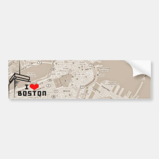 Adesivo Para Carro Eu amo o autocolante no vidro traseiro de Boston