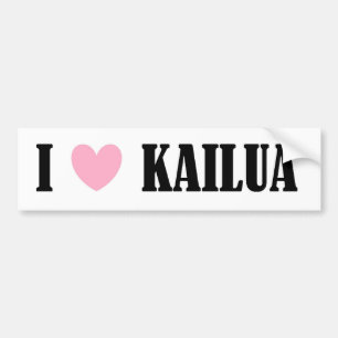 ADESIVO PARA CARRO EU AMO O AUTOCOLANTE NO VIDRO TRASEIRO DE KAILUA