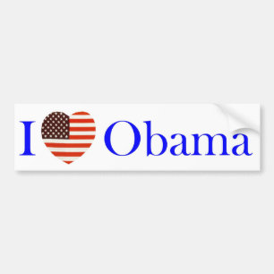 Adesivo Para Carro Eu amo o autocolante no vidro traseiro de Obama
