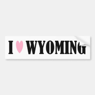 ADESIVO PARA CARRO EU AMO O AUTOCOLANTE NO VIDRO TRASEIRO DE WYOMING
