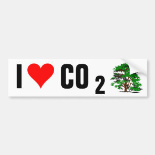 Adesivo Para Carro Eu amo o autocolante no vidro traseiro do CO2