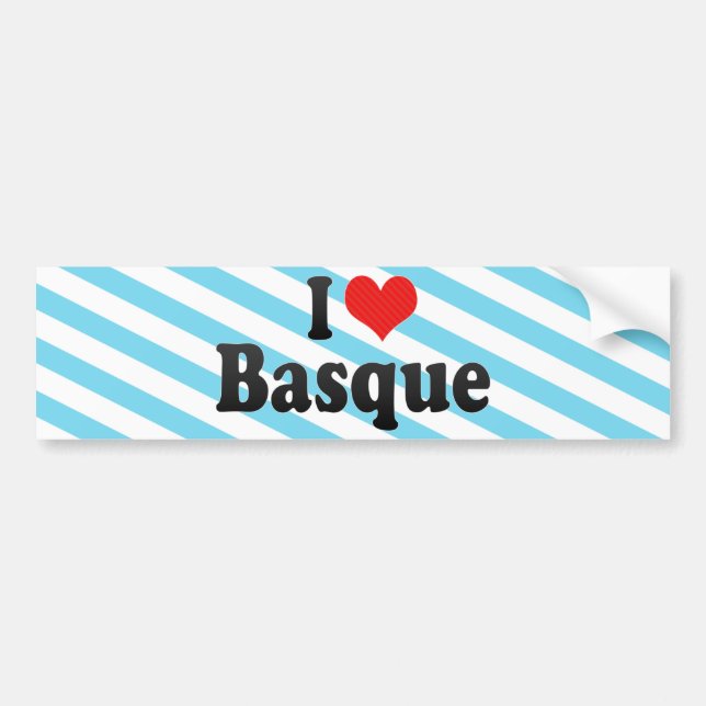 Adesivo Para Carro Eu amo o Basque (Frente)