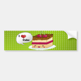 Adesivo Para Carro Eu amo o bolo