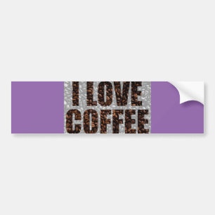 Adesivo Para Carro Eu amo o café