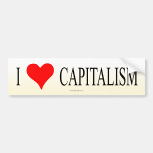 Adesivo Para Carro Eu amo o capitalismo