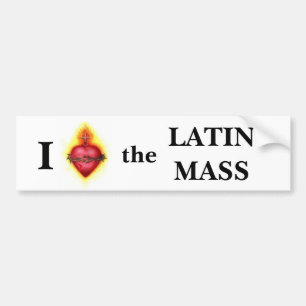 Adesivo Para Carro Eu amo o católico sagrado maciço Latin de Jesus 